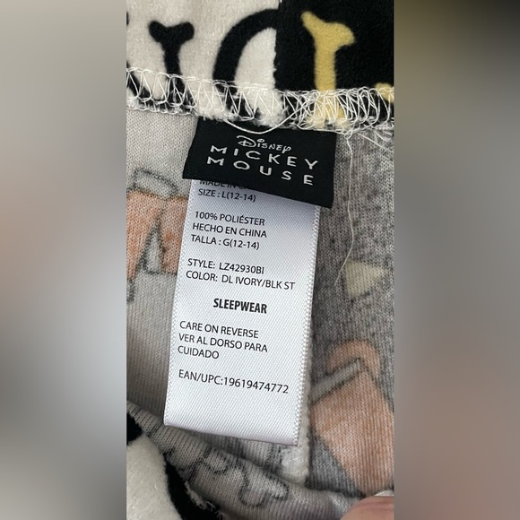 DISNEY MICKEY MOUSE Spooky Halloween Women’s Pajama Lounge Pocket Pants Size L - Picture 8 of 8